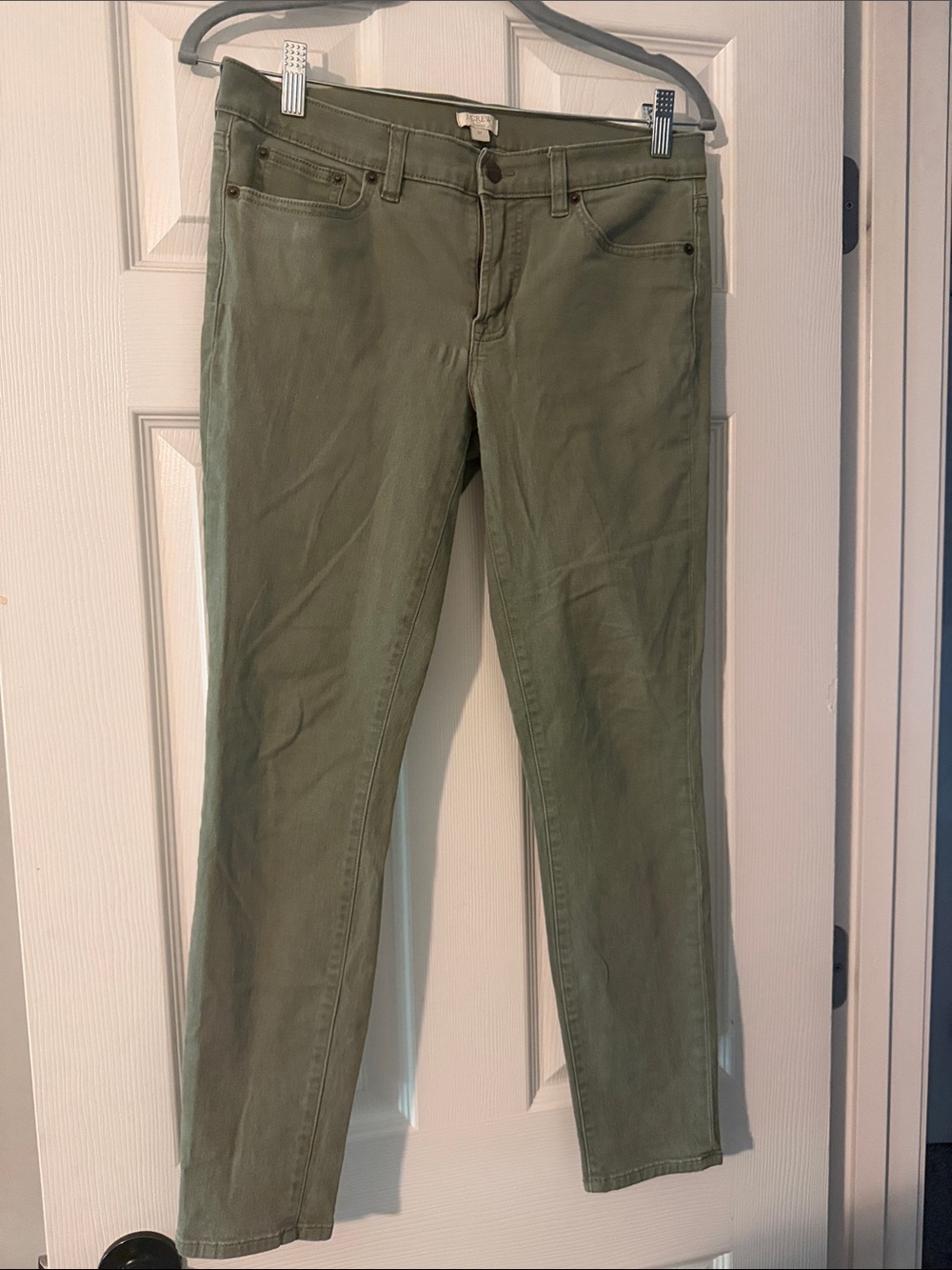 J. Crew Olive Green Straight Leg Jeans